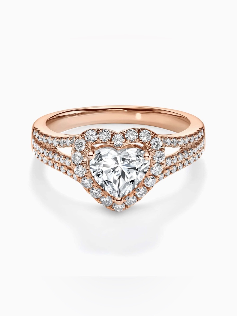 Darry Ring Heart Shaped Halo Pavé Luxury Engagement Ring